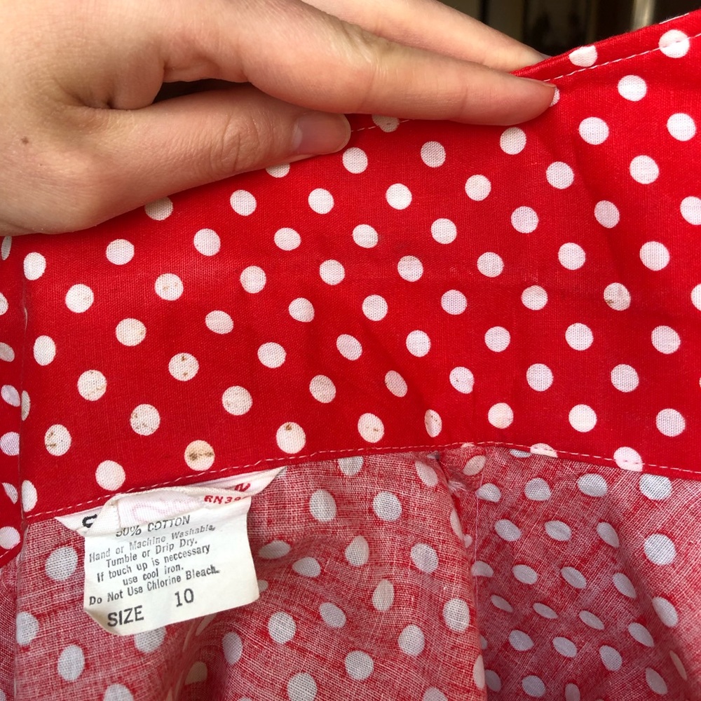 vintage 1970s polka dot button down shirt with disco collar from shirt accent - Picture 11 of 11